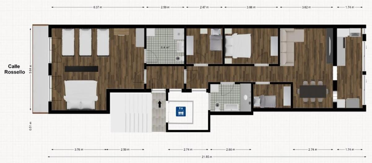 Comfortable And Huge 4bd - 2bth Rambla Catalunya Apartment *