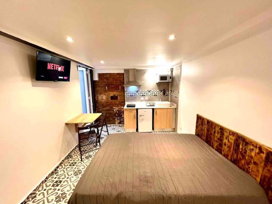 Apartment B4 Estudio Nuevo! Cocina Y Bano Privado! A 1 Calle Del Metro Barcelona